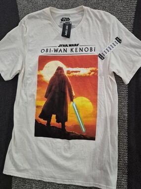 Star Wars Obi-Wan Kenobi T-Shirt Men's MEDIUM Two Suns Tatooine Graphic Tee Nwt